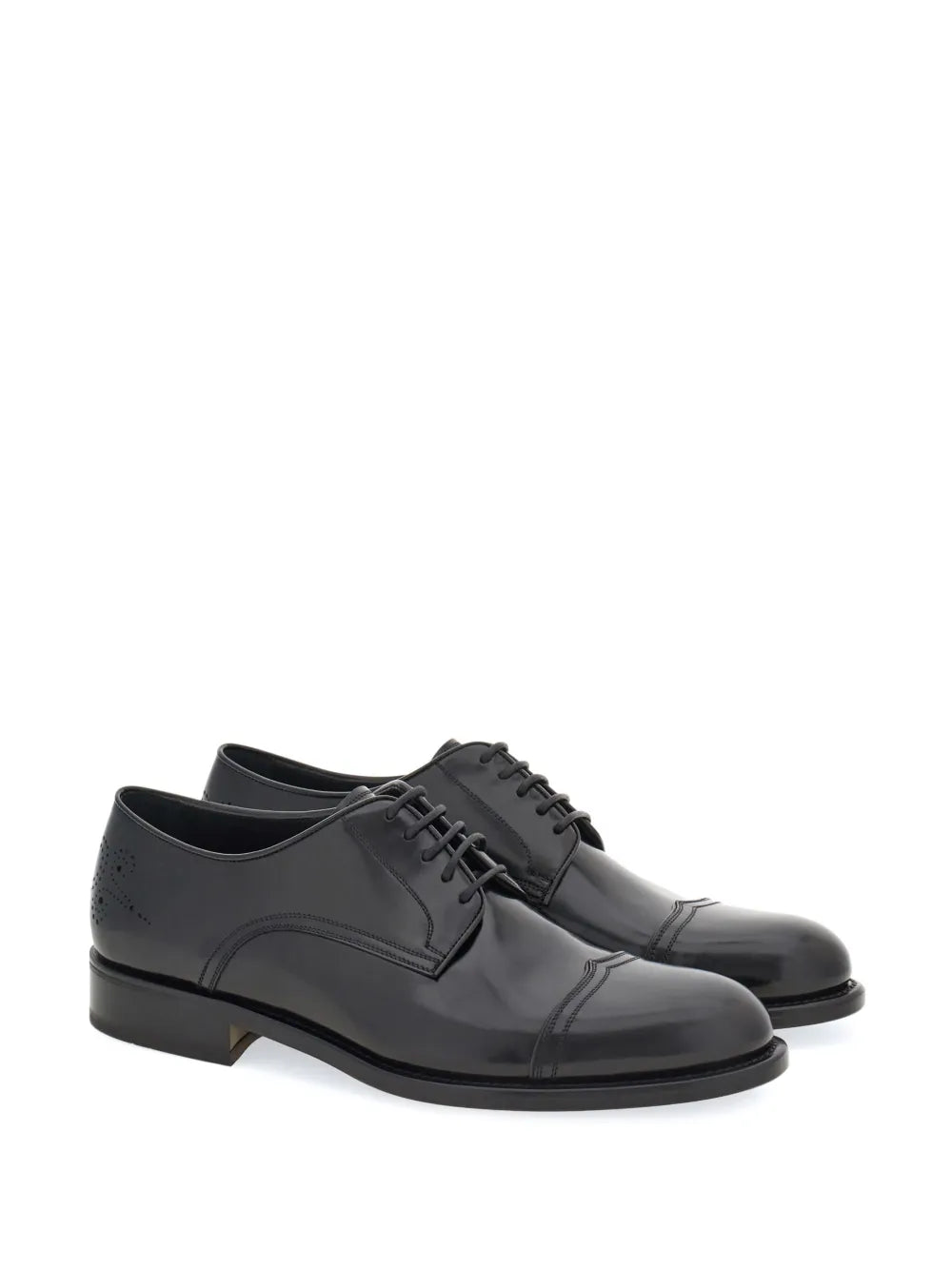 Ferragamo perforated leather Derby shoes