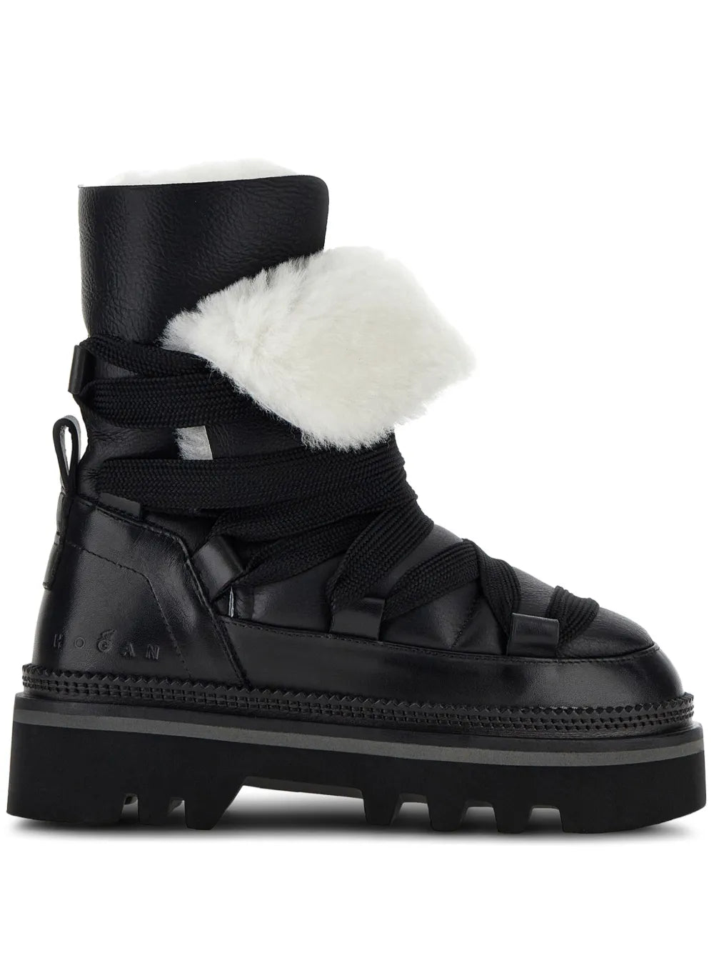 Hogan faux-fur trim ankle boots