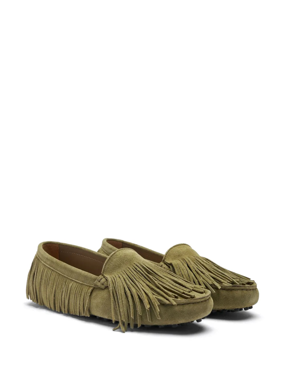 Scarosso Cochise fringe-detail suede loafers