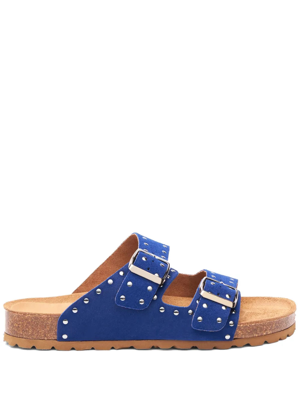 Scarosso Delilah stud-embellished suede slides