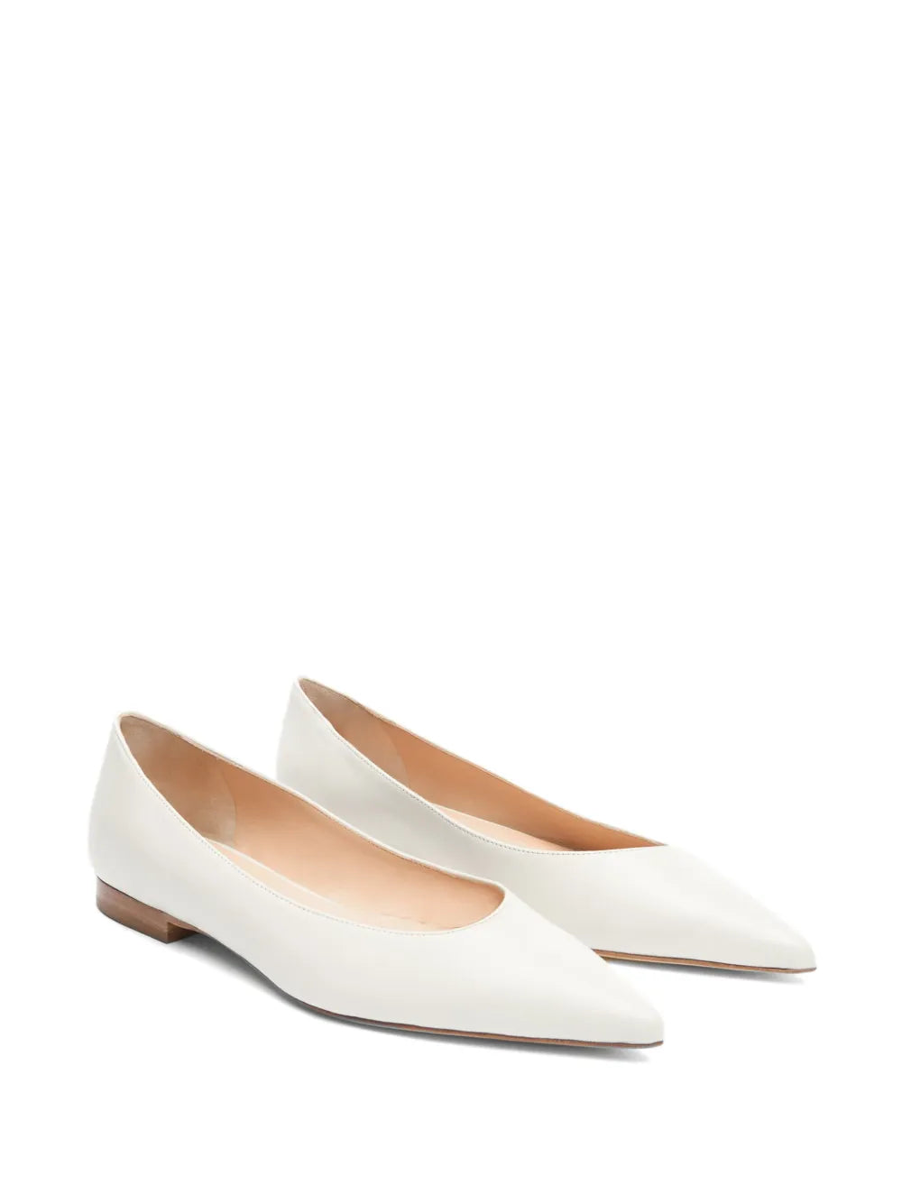 Scarosso Iris pointed-toe leather ballerinas