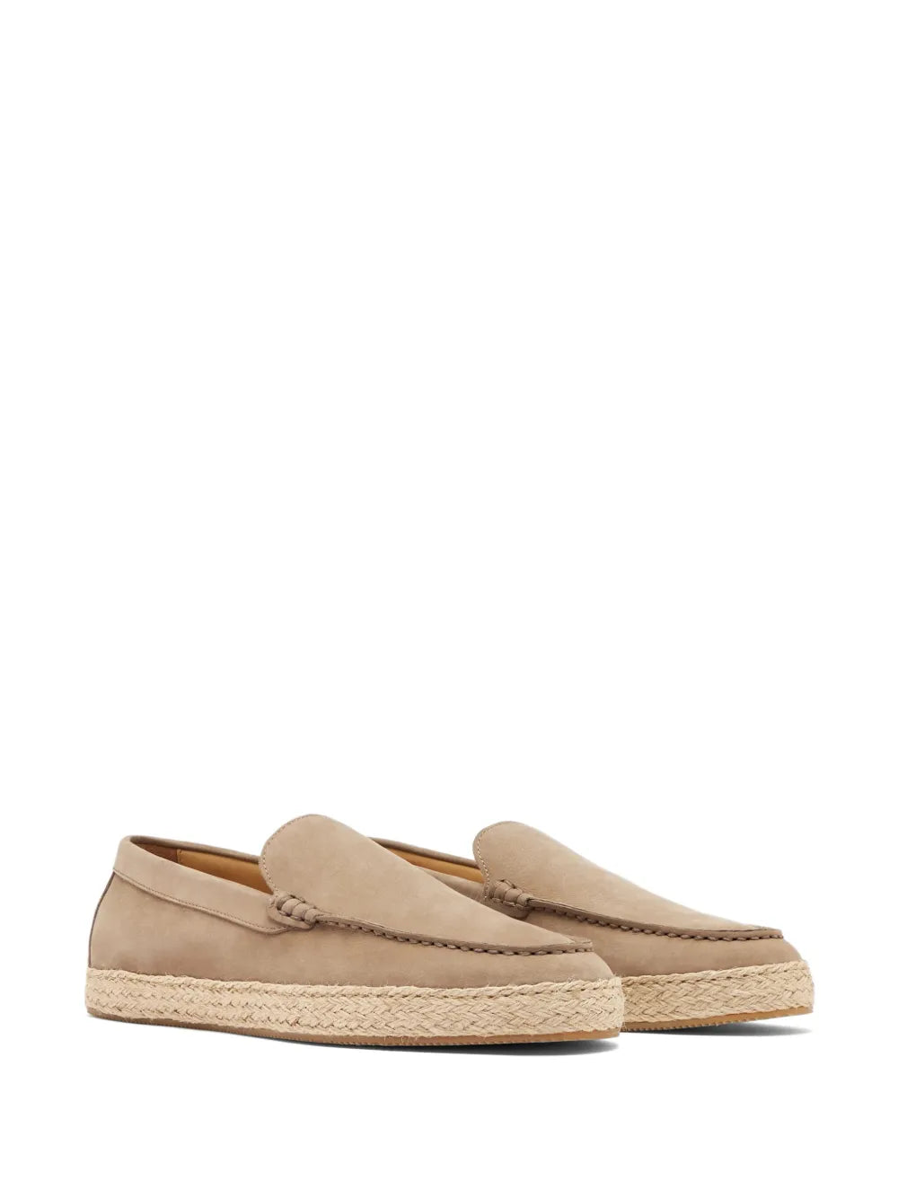 Scarosso Lino almond-toe leather espadrilles