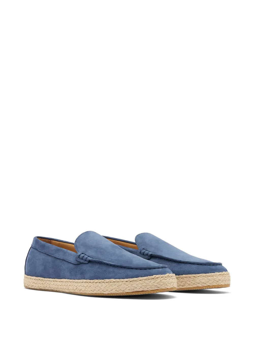 Scarosso Lino almond-toe leather espadrilles