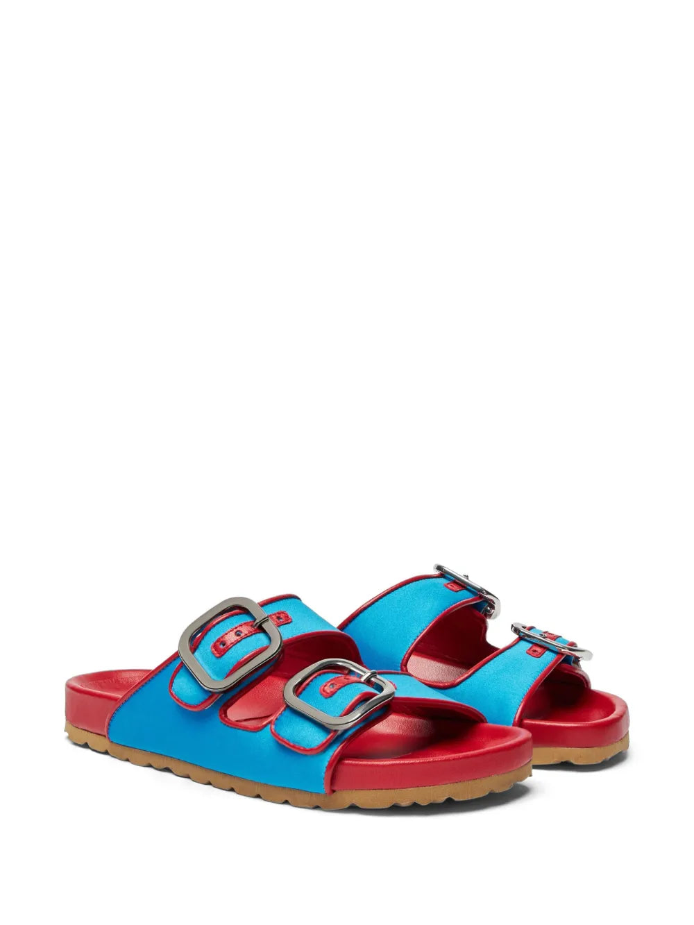Scarosso Isa double-buckle leather slides