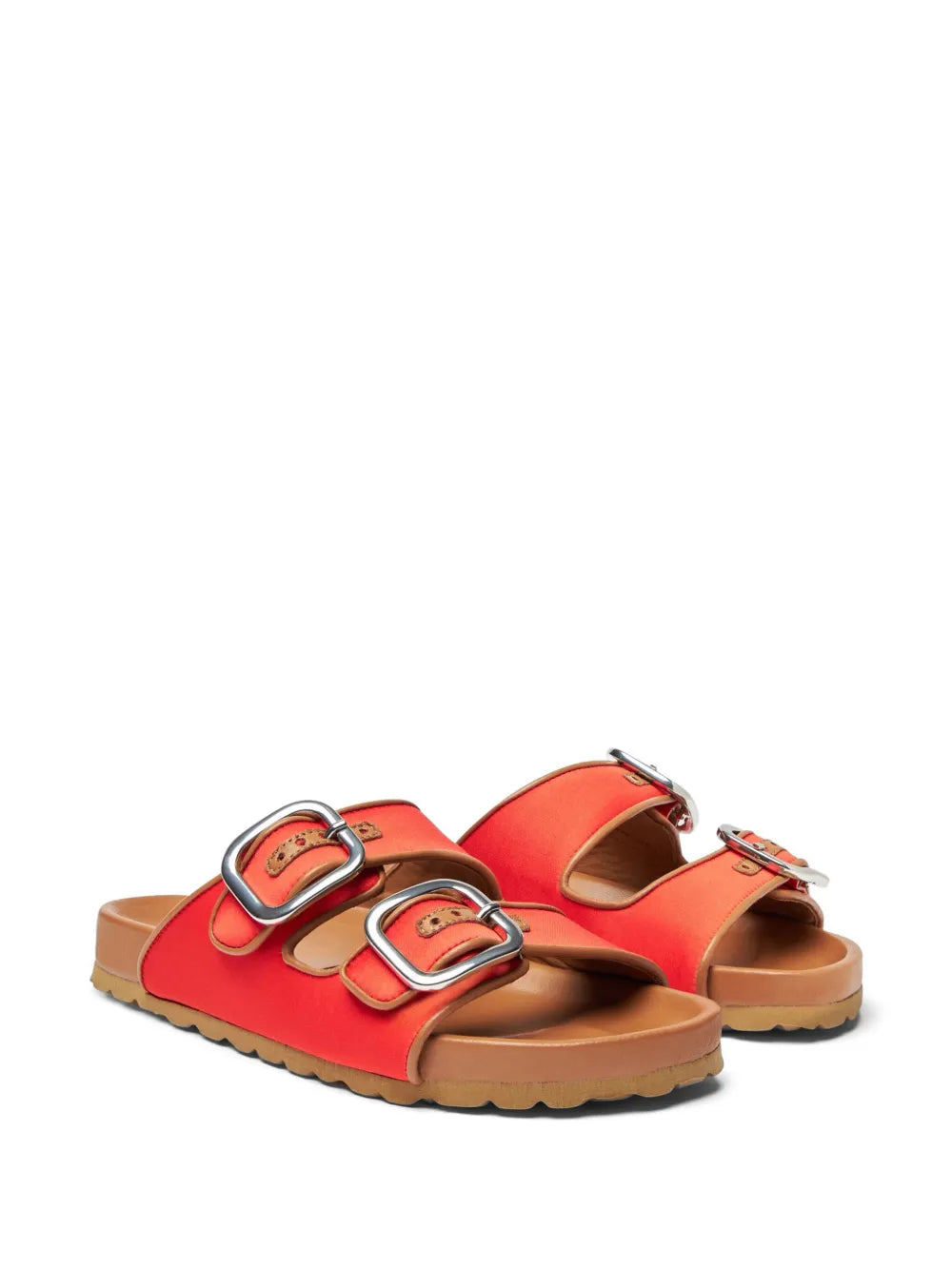 Scarosso Isa double-buckle leather slides