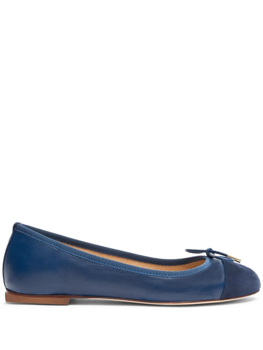 Scarosso Carla bow-detailing leather ballerinas