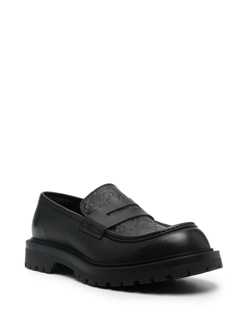 Gucci Web-stripe trim loafers