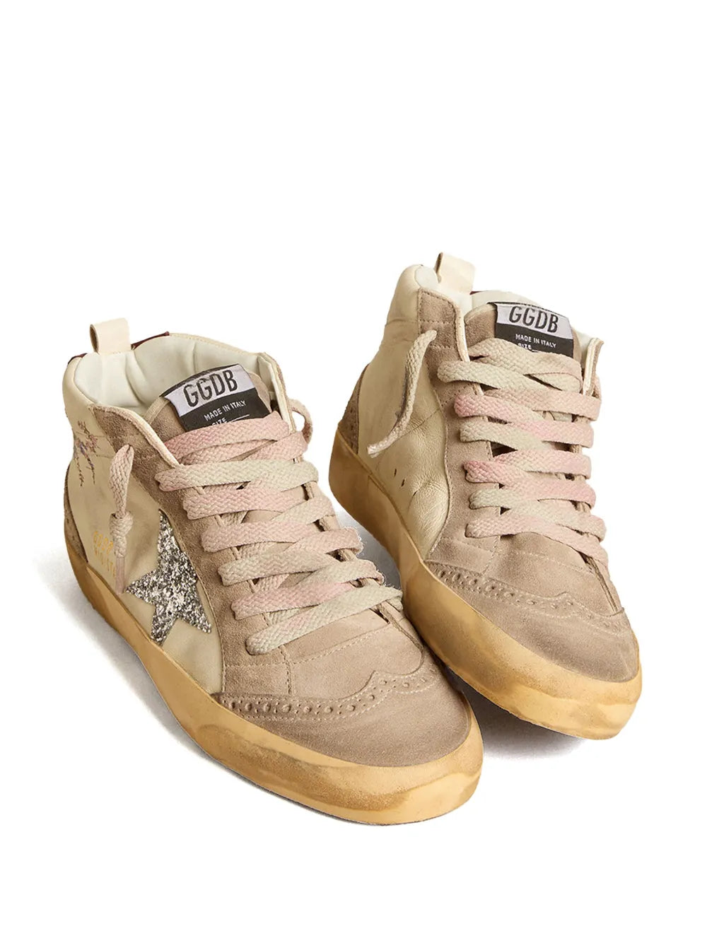 Golden Goose Midstar panelled embroidered sneakers