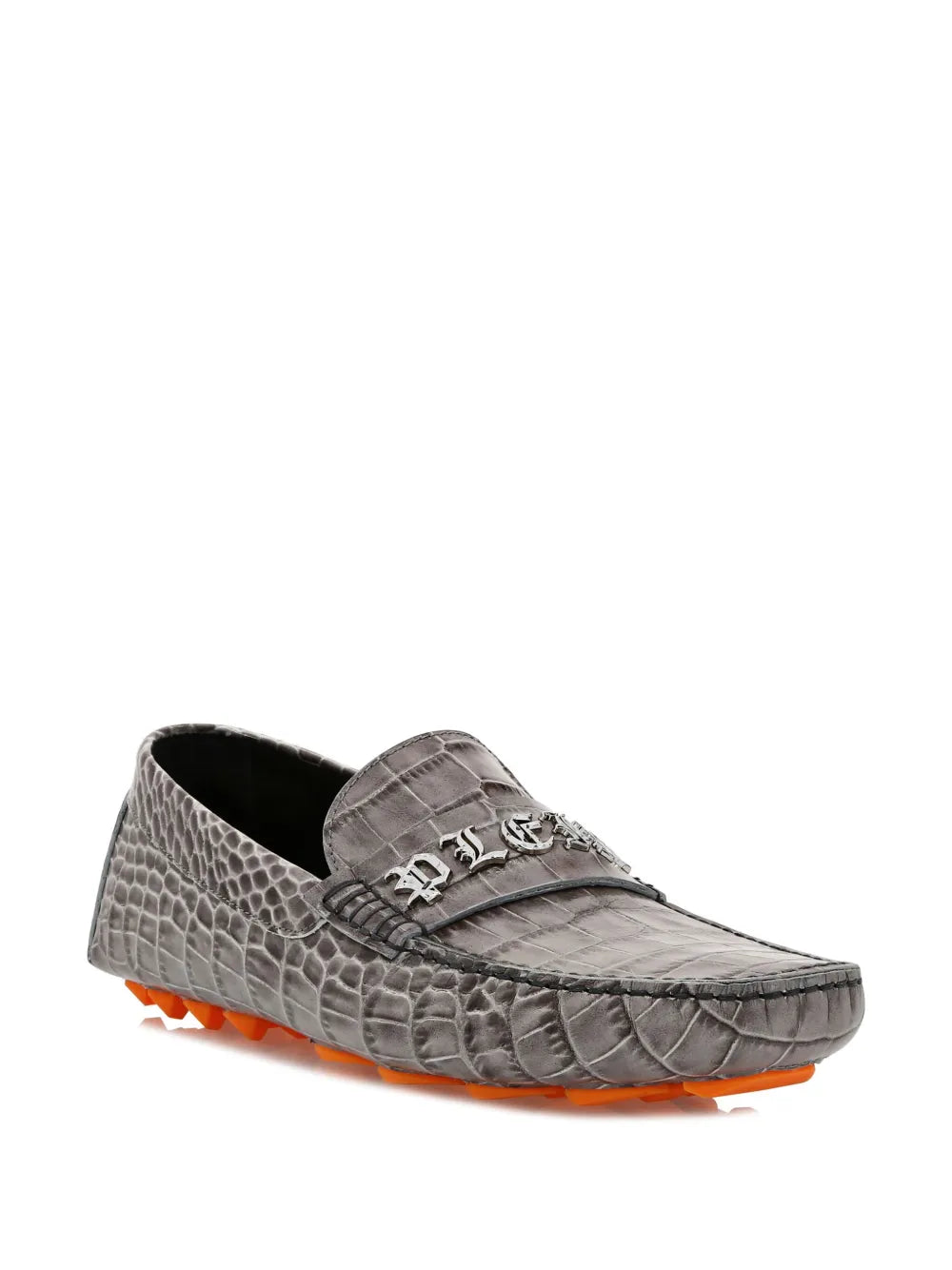 Philipp Plein crocodile-embossed leather loafers