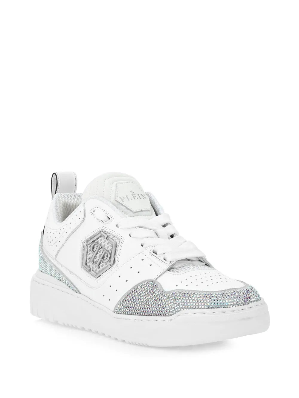 Philipp Plein crystal-embellished leather sneakers