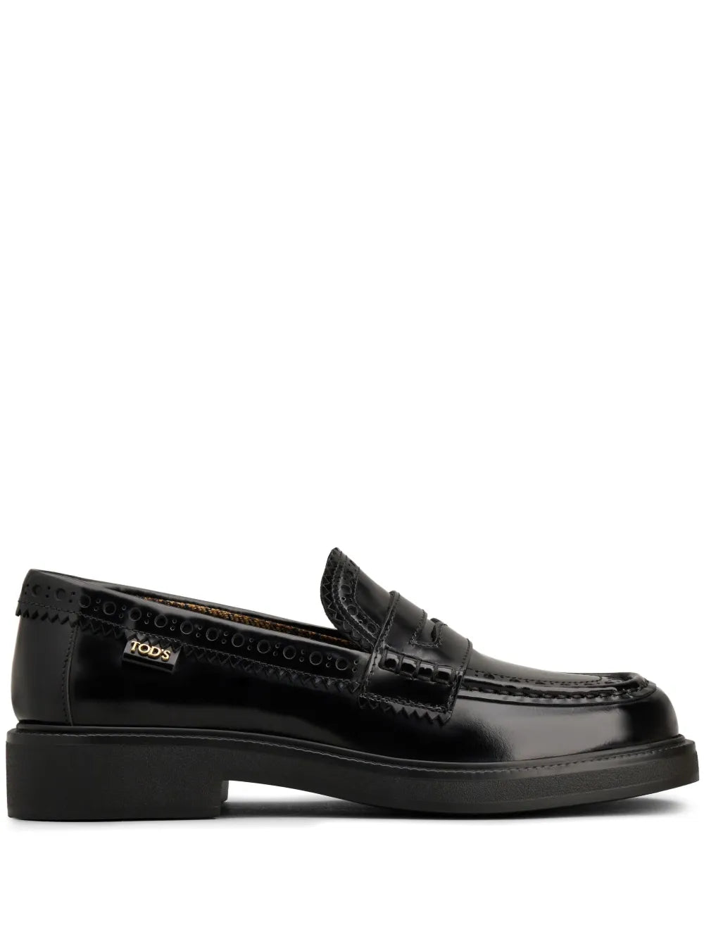 Tod's brogue-trim leather loafers
