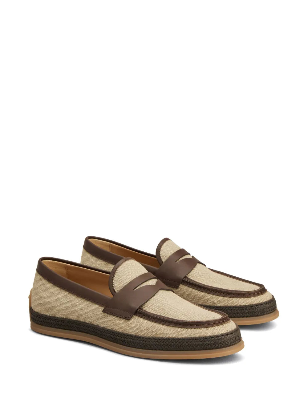 Tod's logo embossed leather loafers