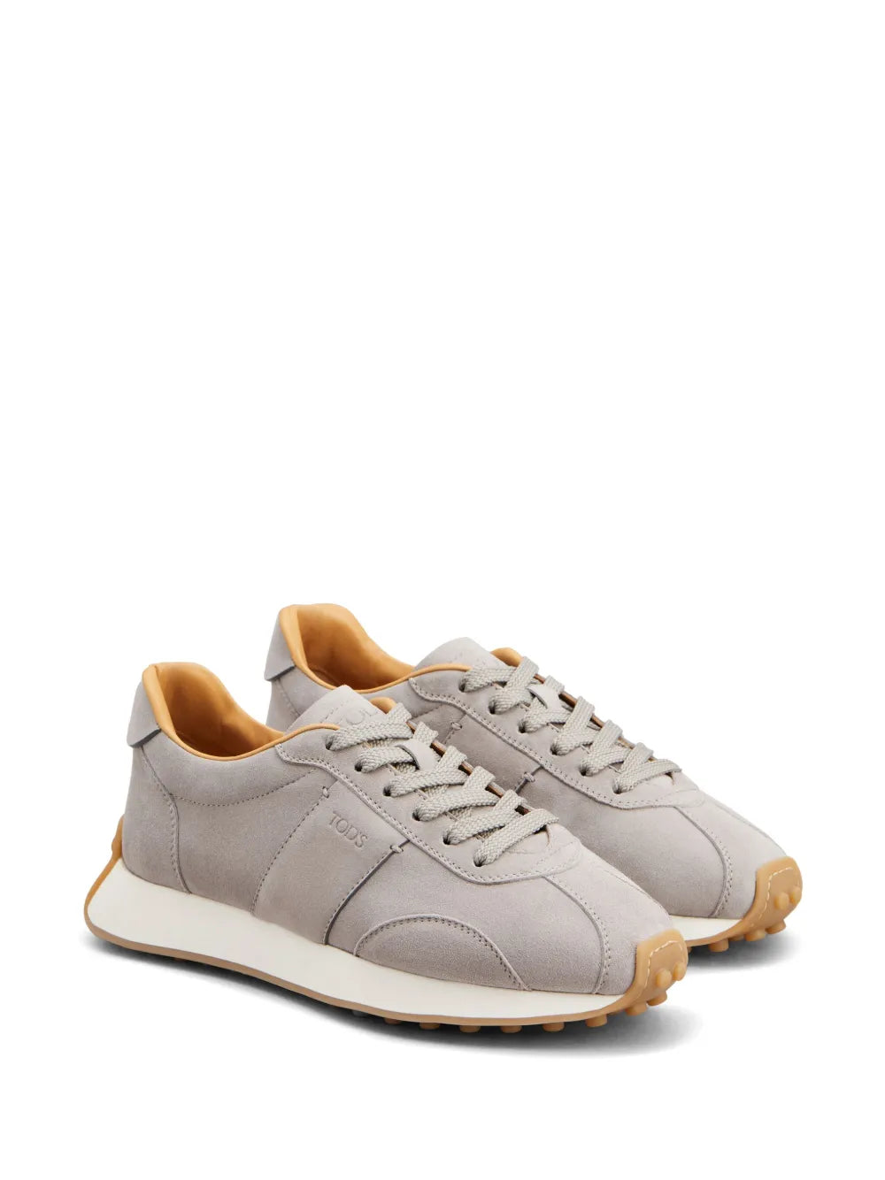 Tod's logo-stamp suede lace-up sneakers