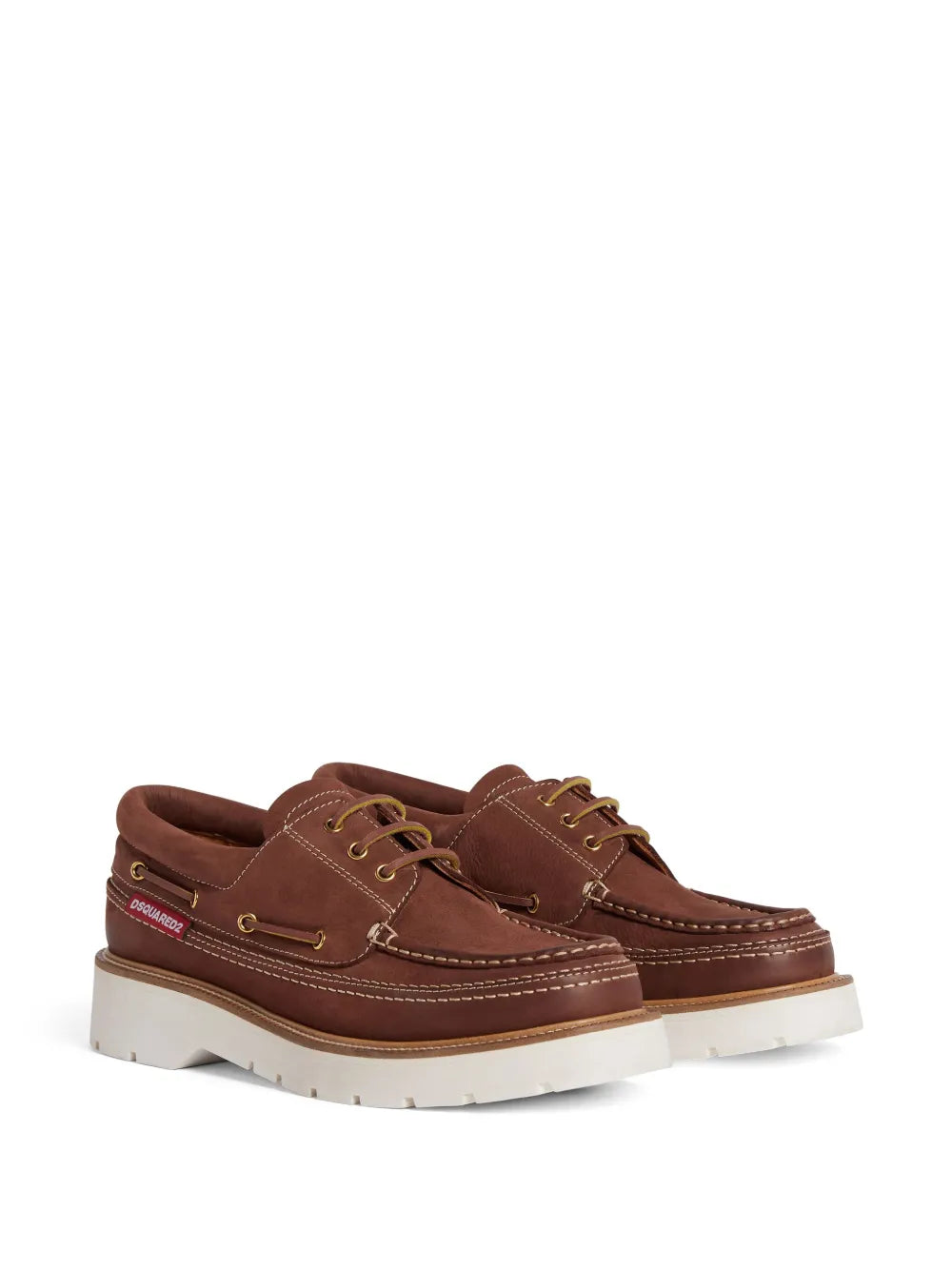 DSQUARED2 lace-up leather boat shoes