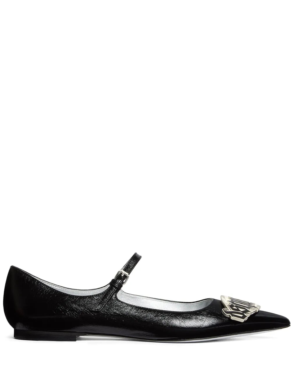 DSQUARED2 Gothic leather ballerina shoes