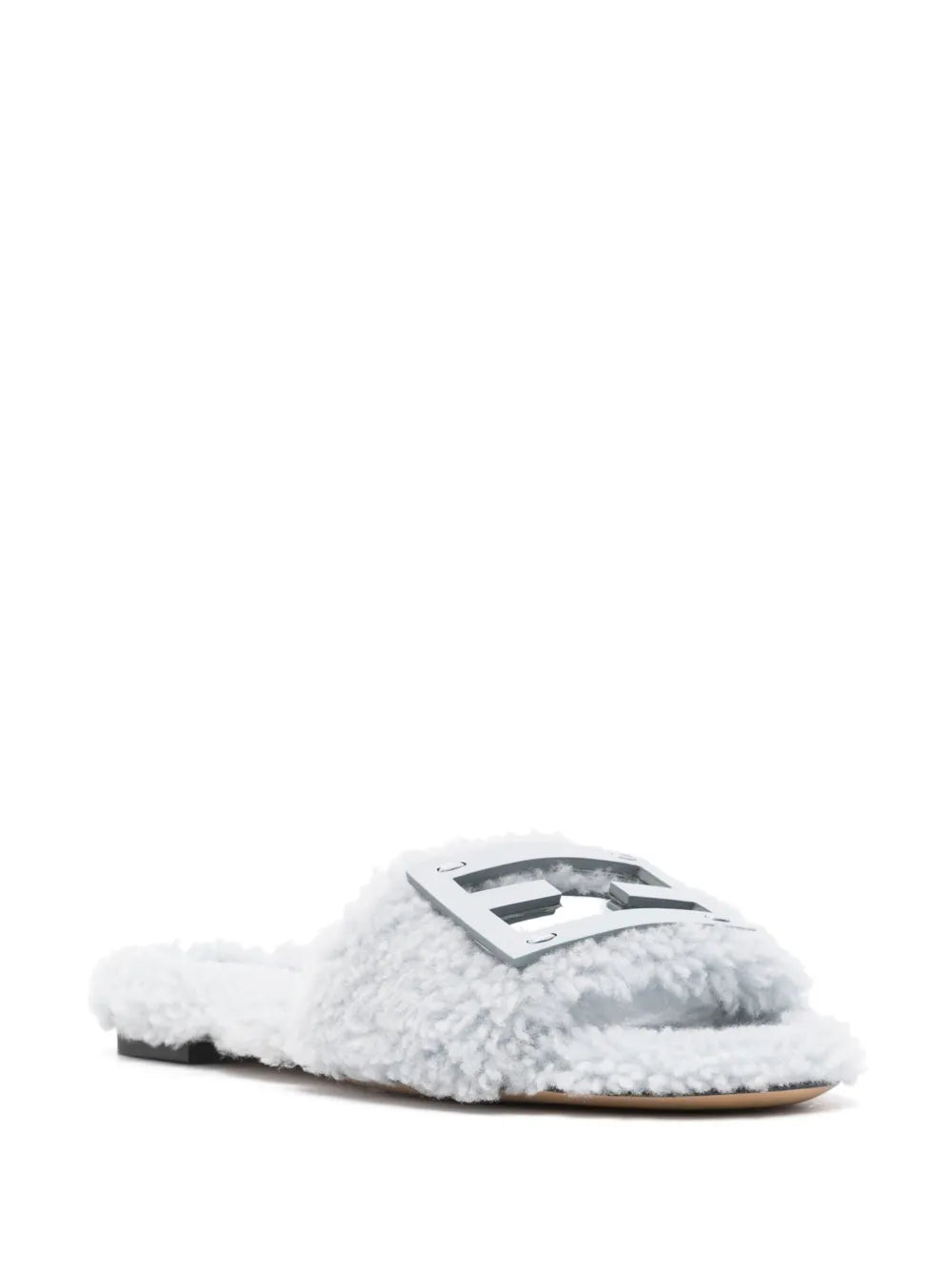 FENDI Baguette shearling slides