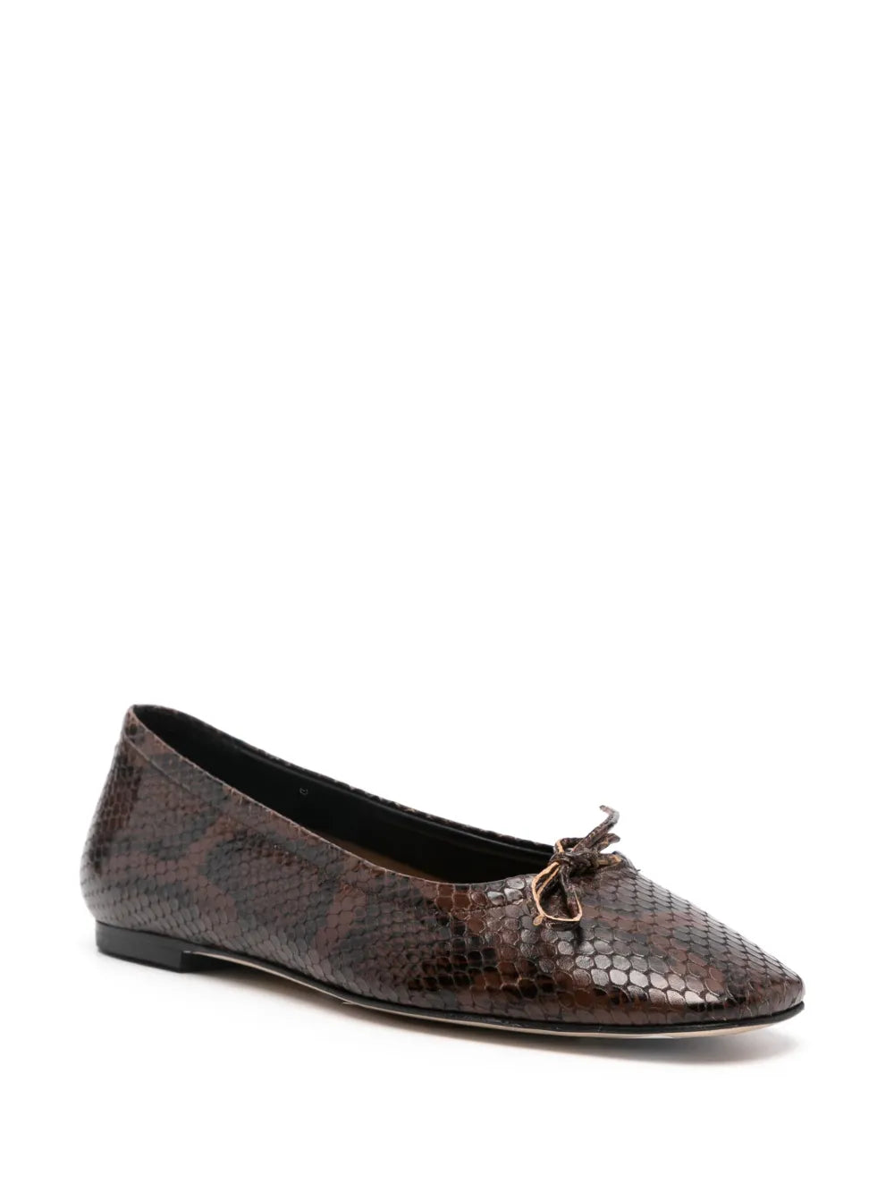 Aeyde Delfina snakeskin-effect ballerina shoes