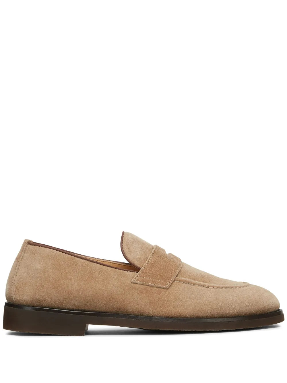 Brunello Cucinelli penny-slot suede loafers