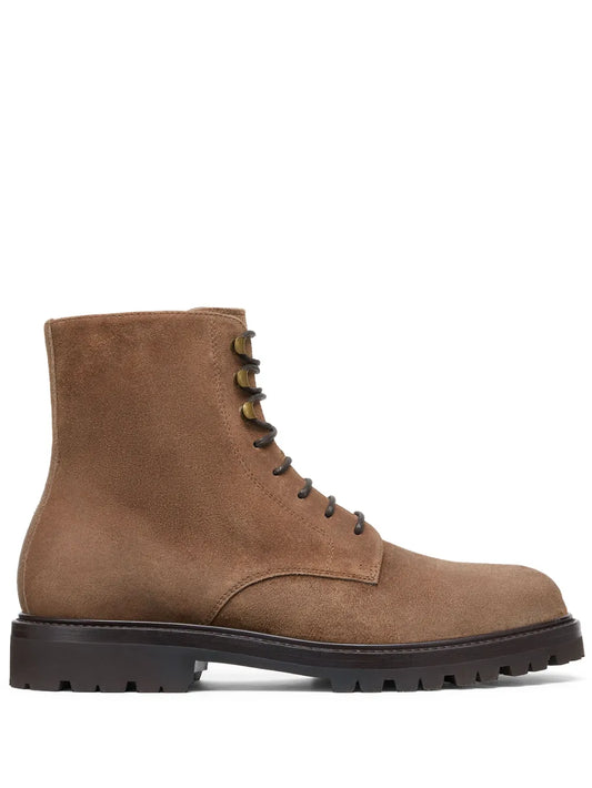 Brunello Cucinelli lace-up suede ankle boots