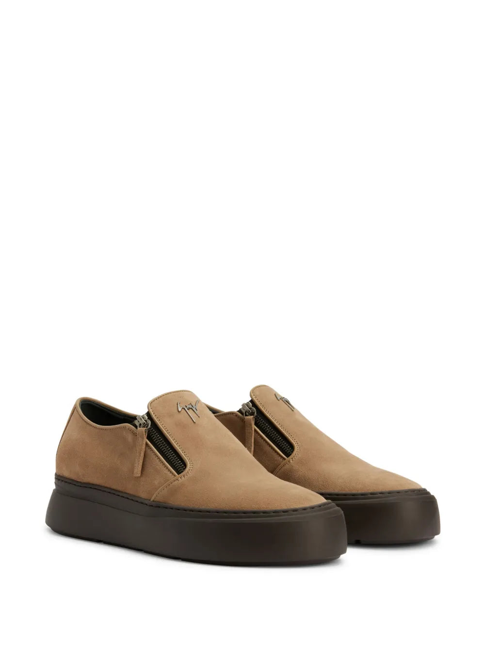 Giuseppe Zanotti Mike Zip round-toe suede loafers
