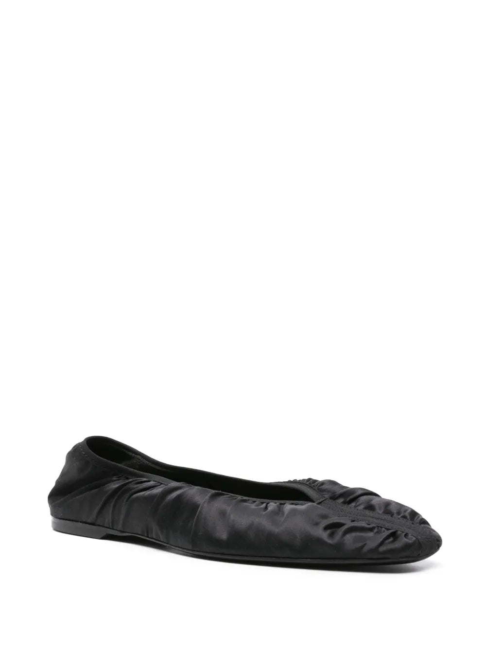 TOTEME ruched satin ballerina shoes