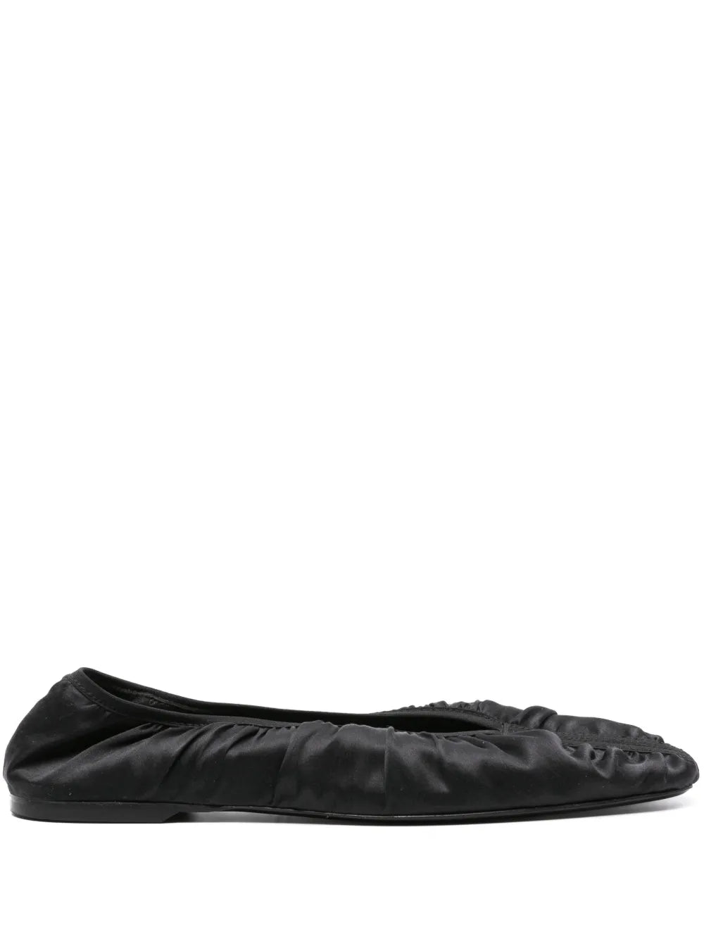 TOTEME ruched satin ballerina shoes