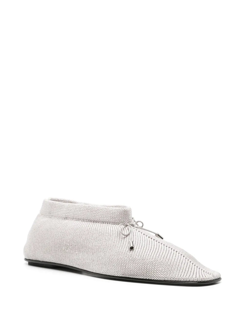 TOTEME bow-detail knitted ballerina shoes