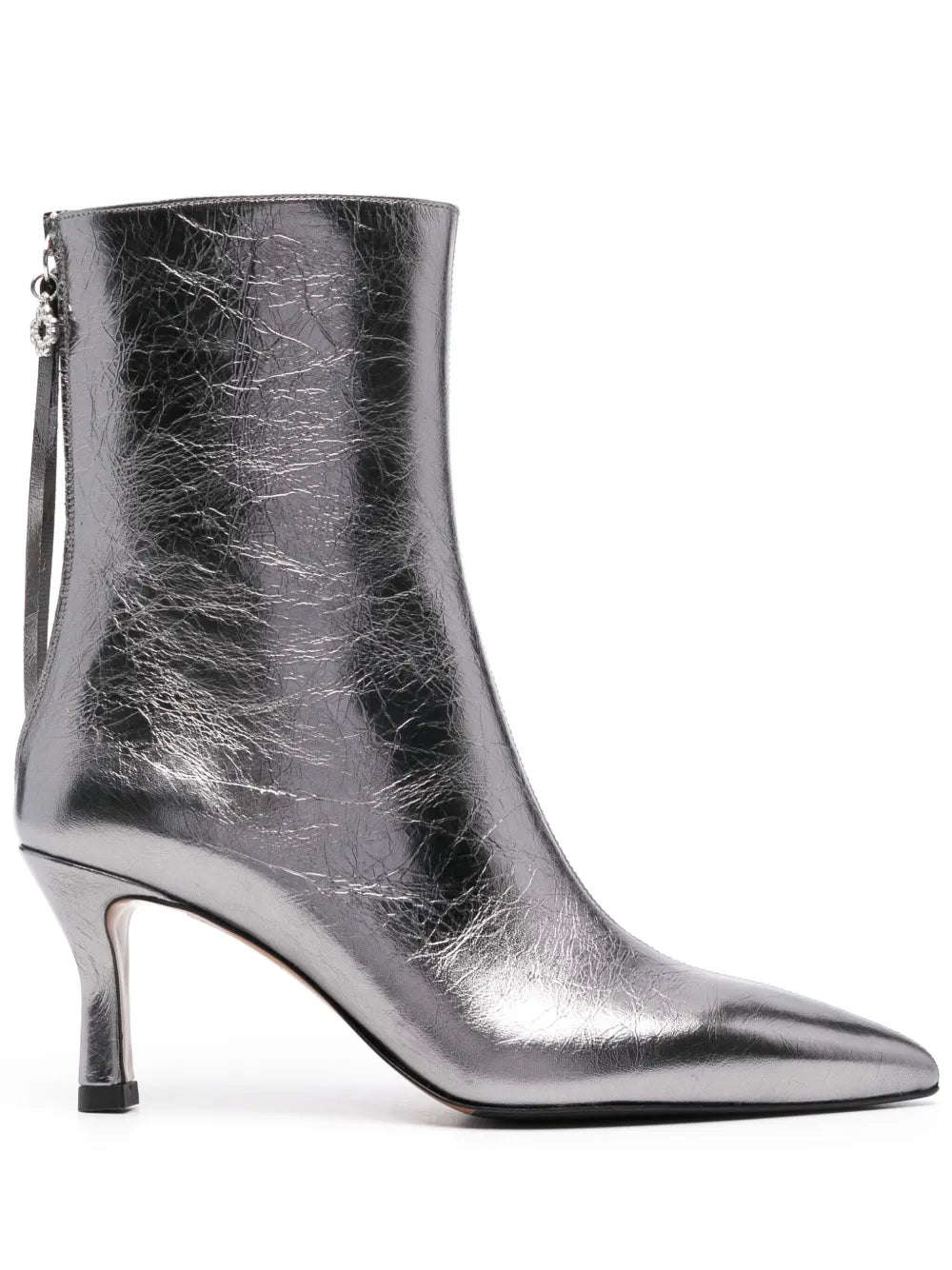 Maje metallic leather ankle boots