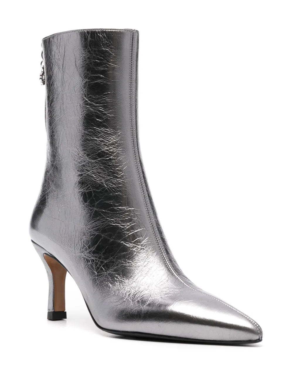 Maje metallic leather ankle boots