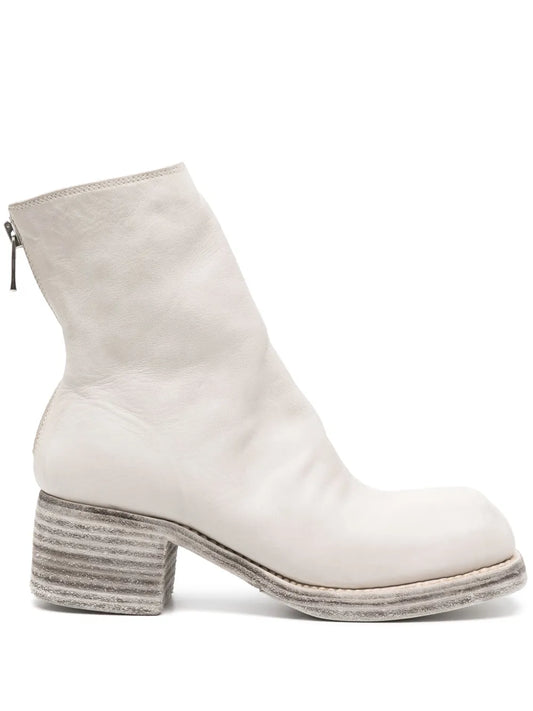 Guidi square-toe leather ankle boots