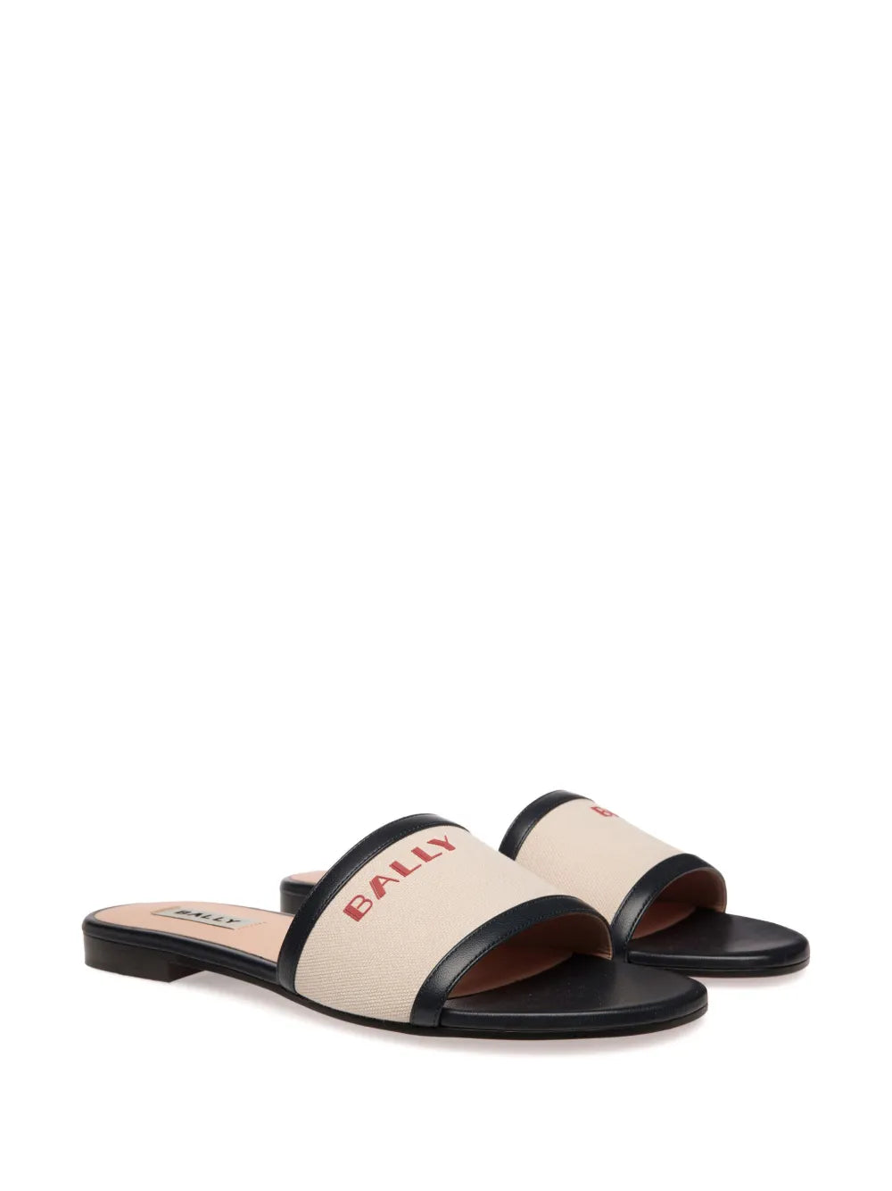 Bally logo-print canvas slides