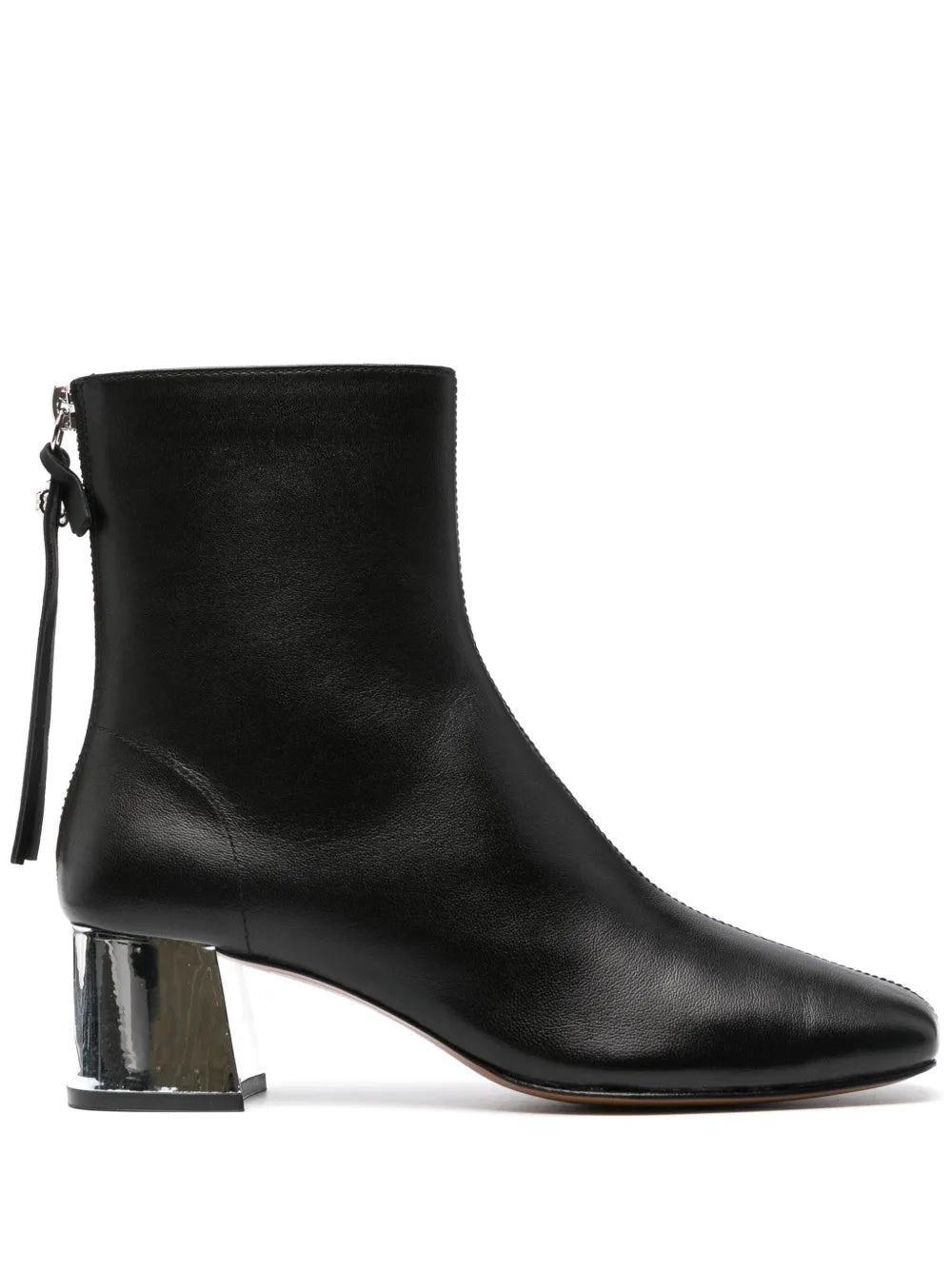 Maje square-toe leather boots