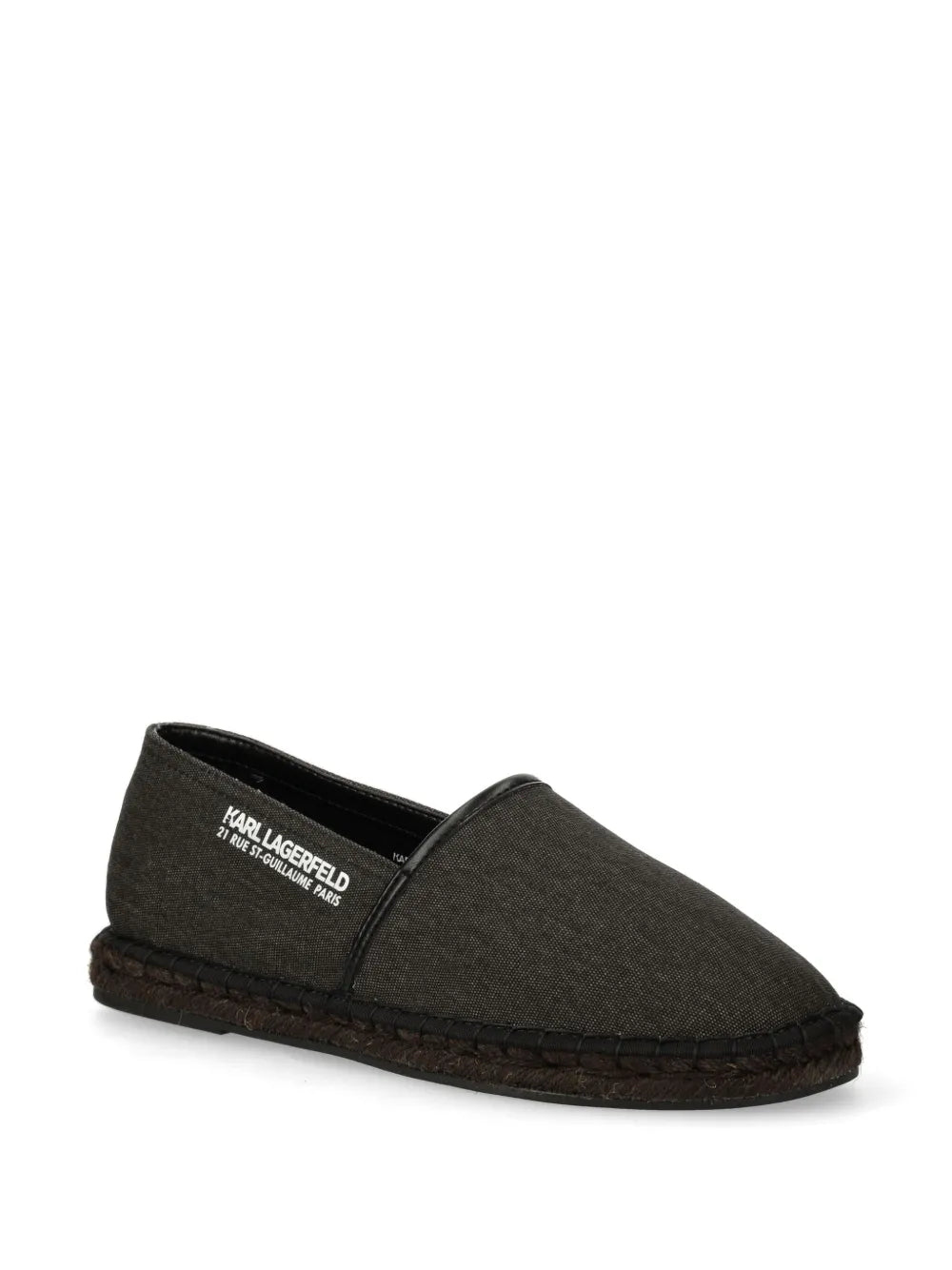 Karl Lagerfeld embroidered logo denim espadrilles