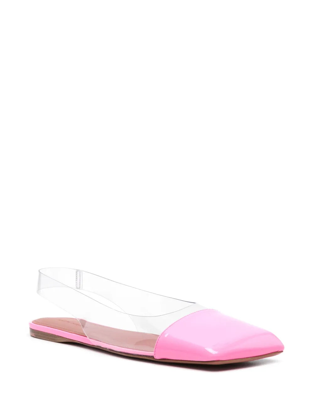 Amina Muaddi Ane square-toe ballerina shoes