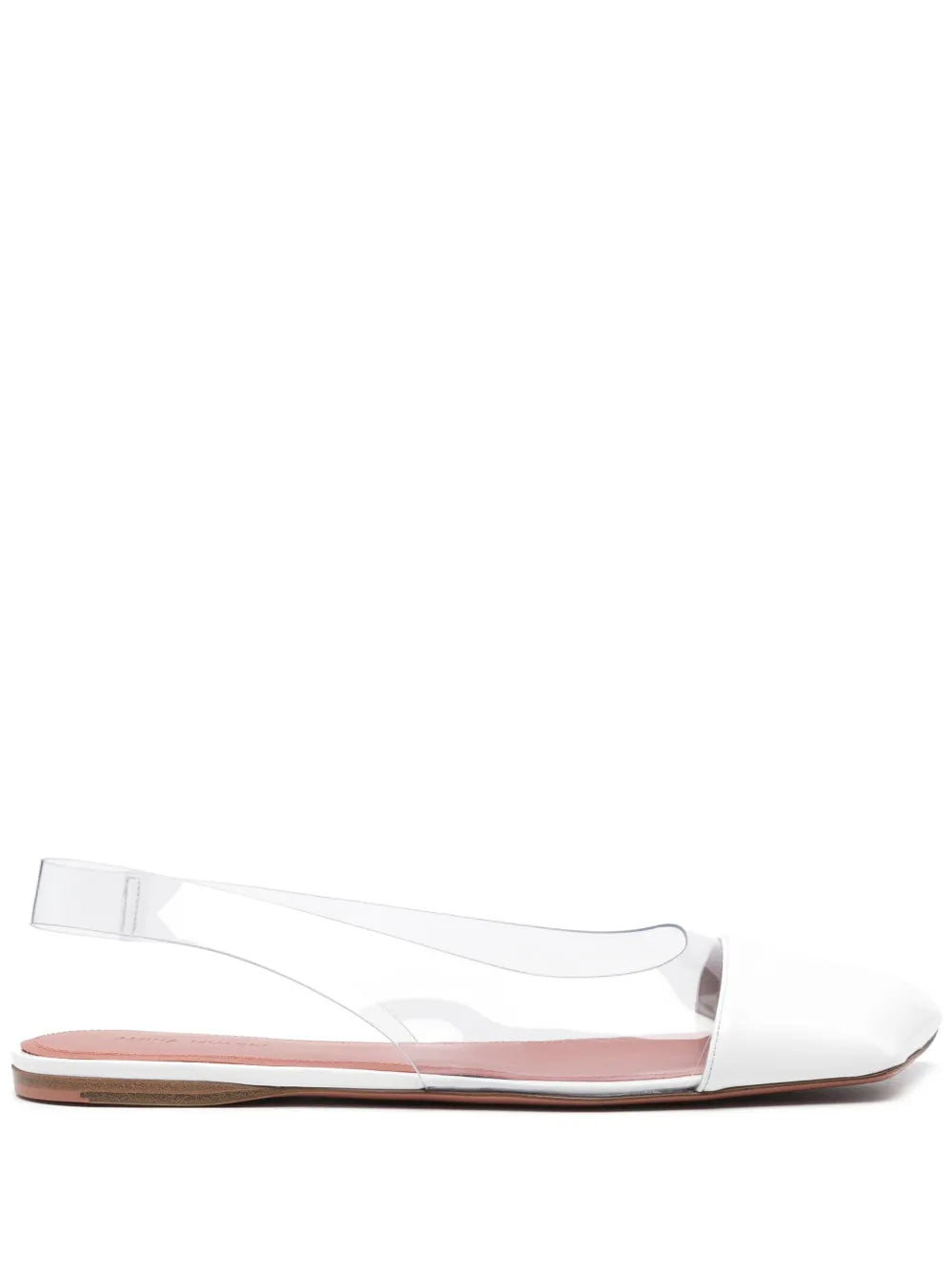 Amina Muaddi Ane square-toe ballerina shoes