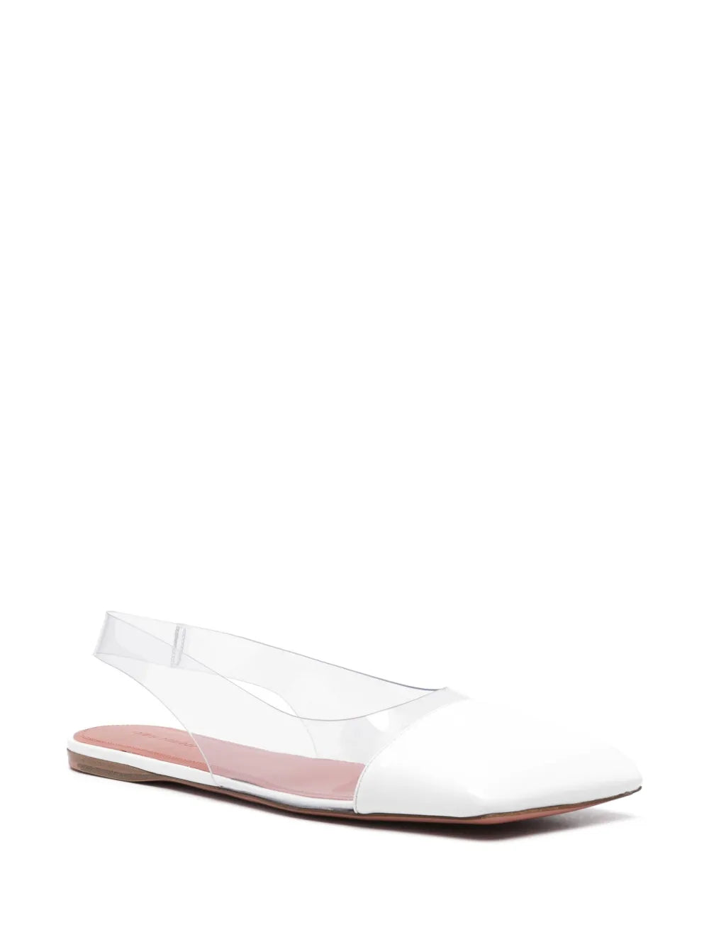 Amina Muaddi Ane square-toe ballerina shoes
