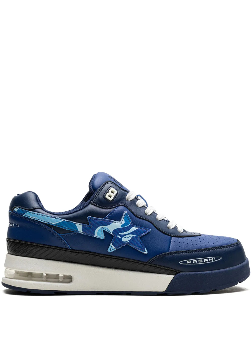 A BATHING APE® x Pagani Roadsta "Navy ABC Camo" sneakers