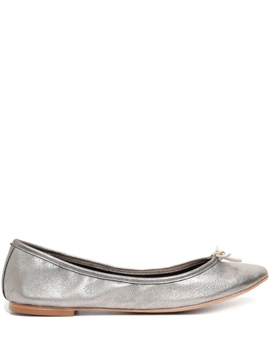 Sarah Chofakian Sarita grained-leather ballerina shoes