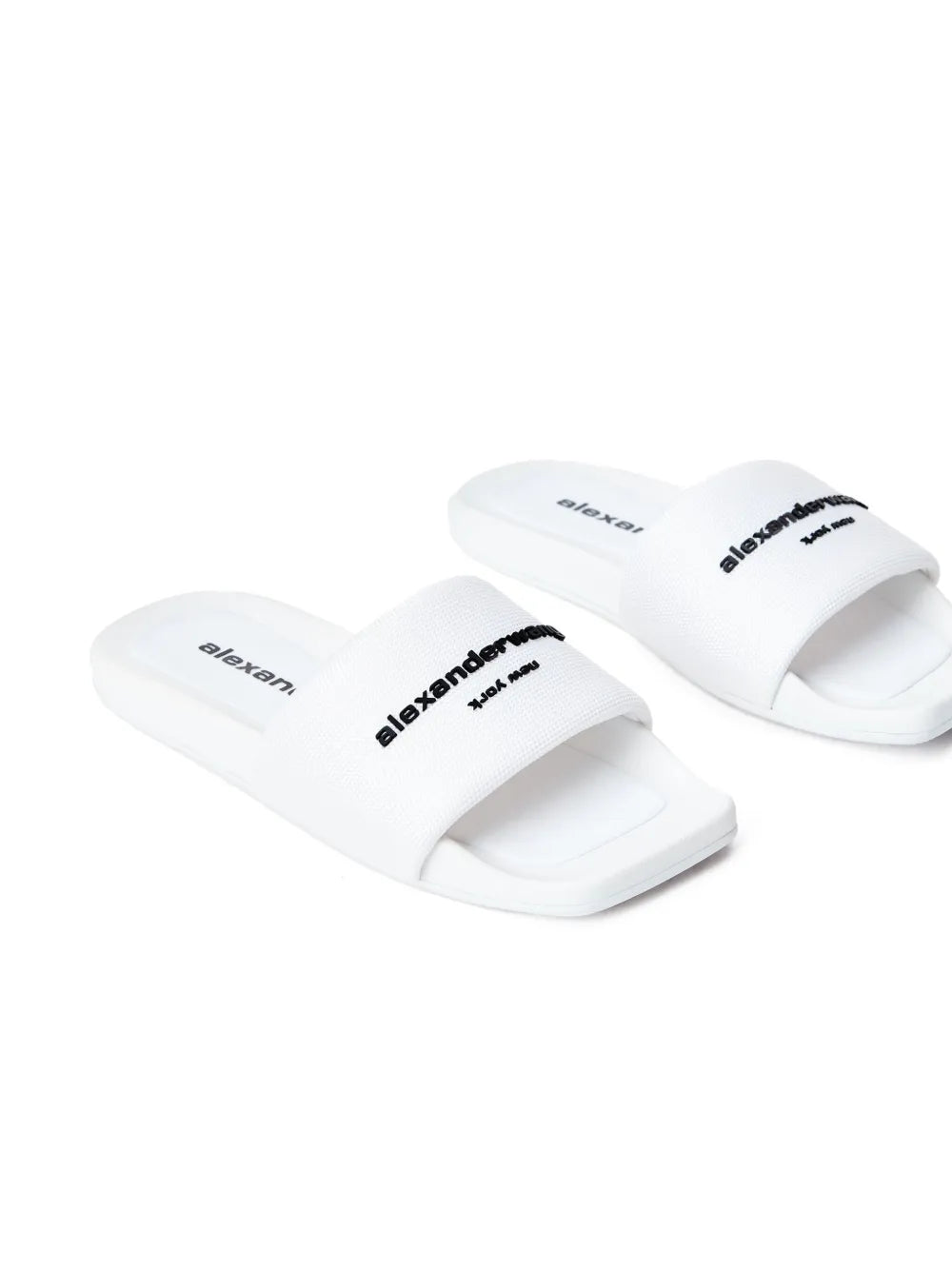 Alexander Wang Aw Pool logo-embossed slides