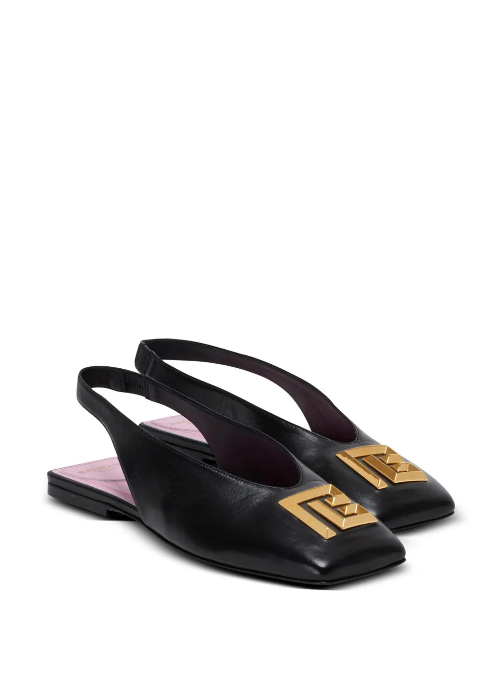 Balmain Eden leather ballerina shoes