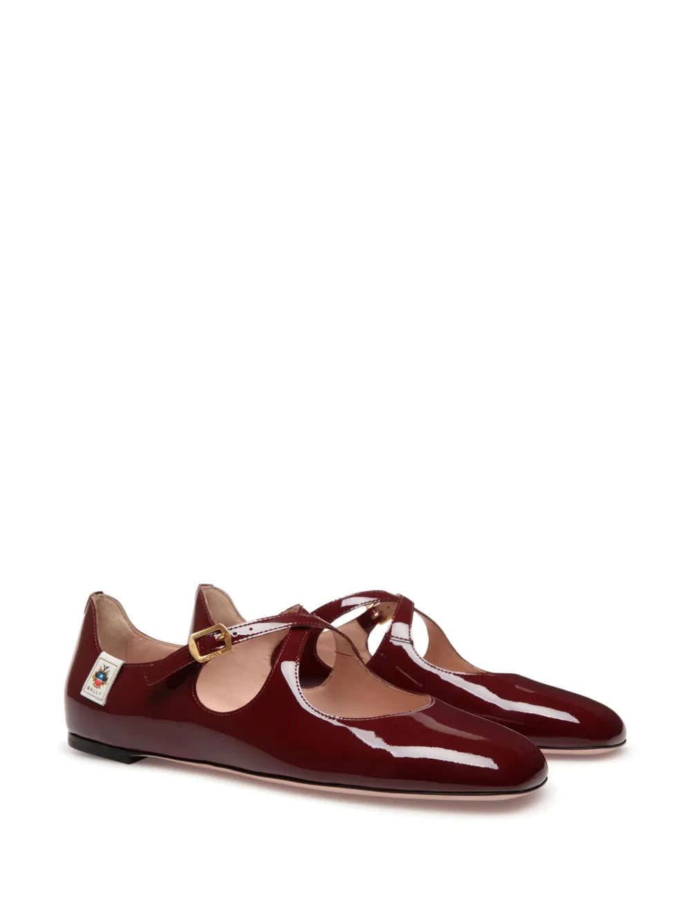Bally patent ballerina shoes