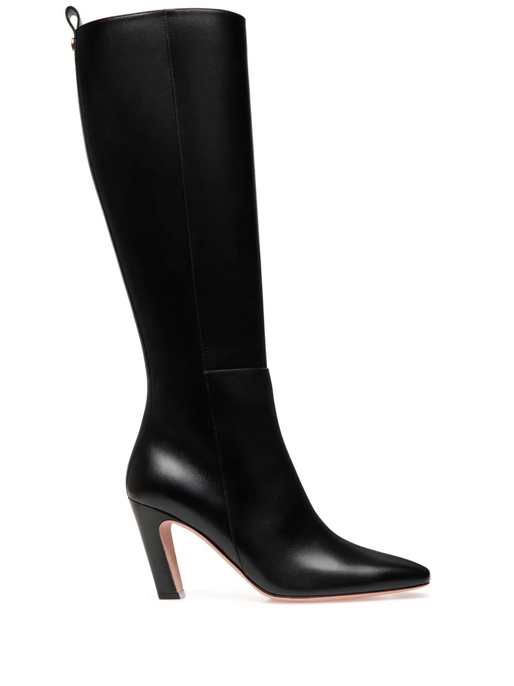 Bally logo-plaque heeled knee-high boots