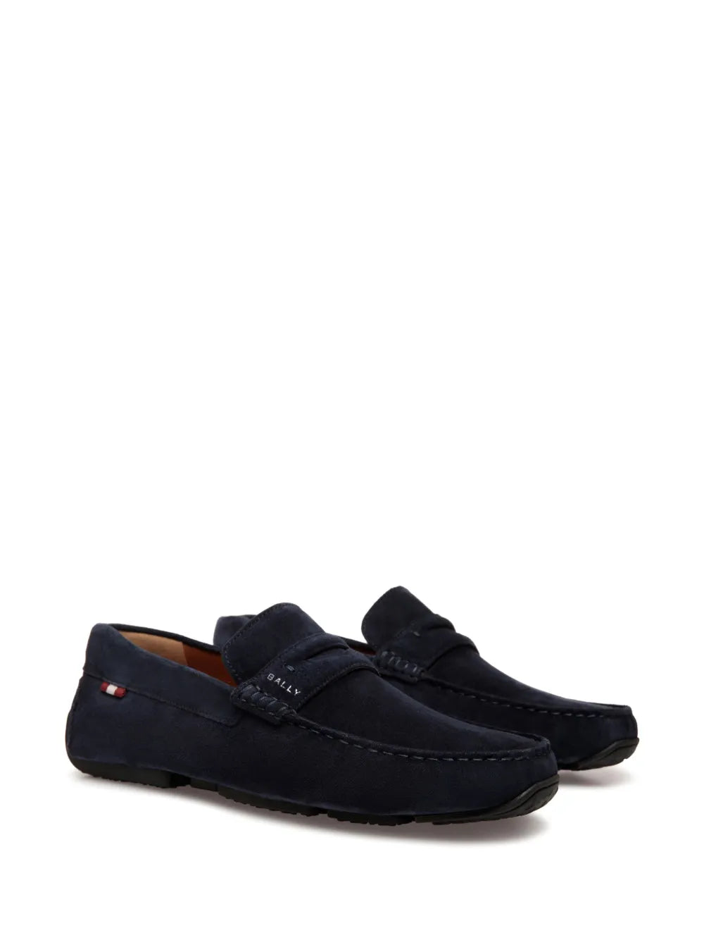 Bally logo-embroidered loafers