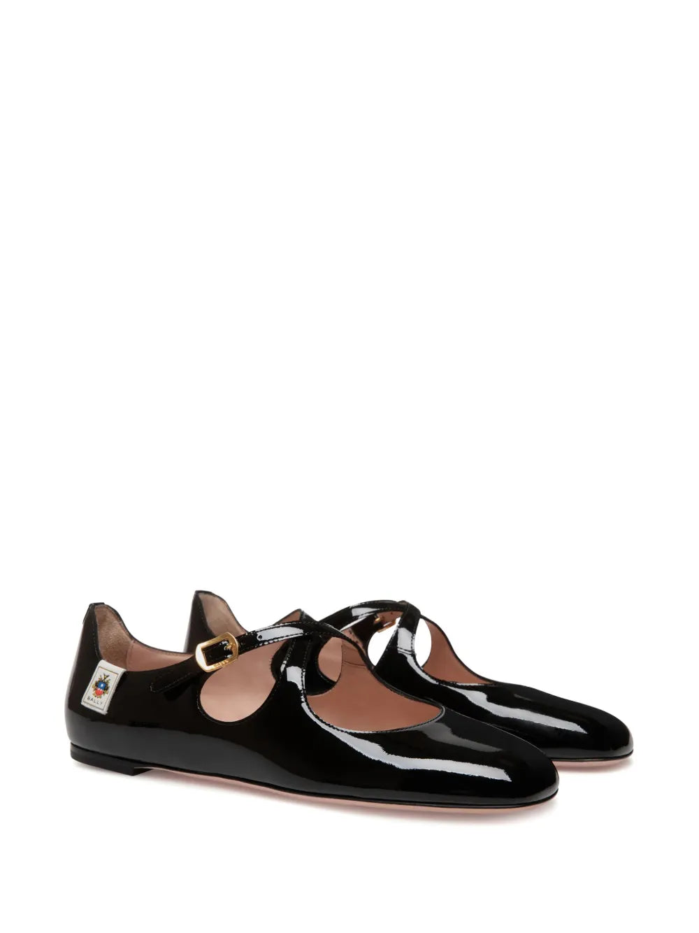 Bally patent ballerina shoes
