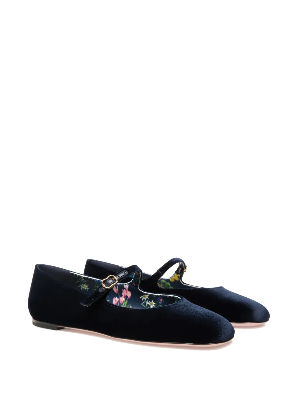 Bally velvet ballerina shoes