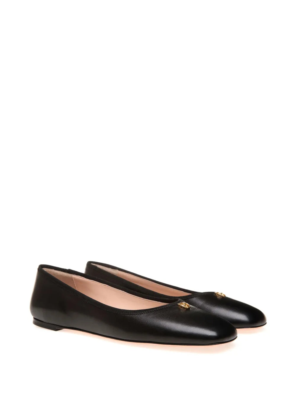 Bally Gold-tone detailing ballerinas