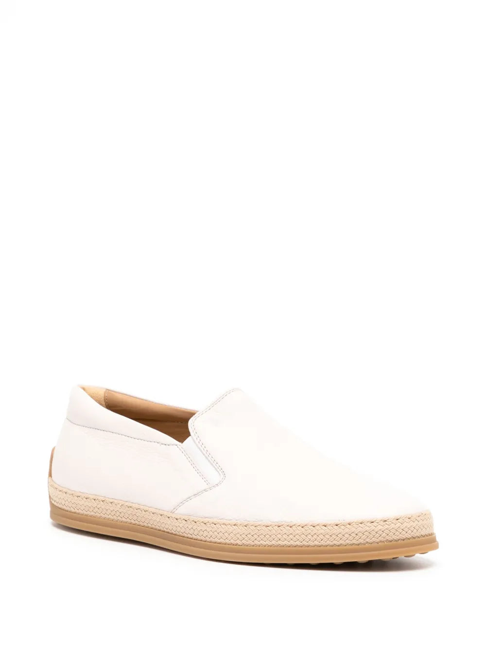 Tod's round-toe leather espadrilles