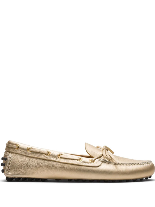 Car Shoe grained-leather driving shoes