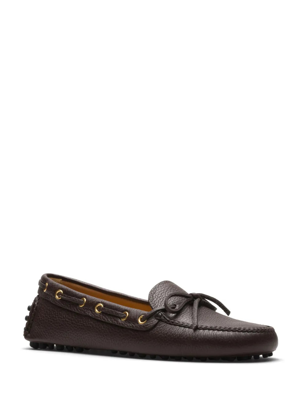 Car Shoe grained-leather driving shoes