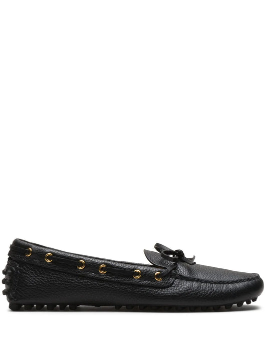Car Shoe grained-leather driving shoes